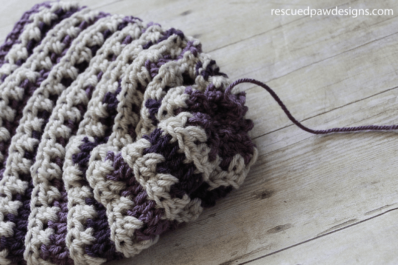Sugared Plum Beanie Slouch - Free Crochet Pattern by RescuedPawDesigns.com