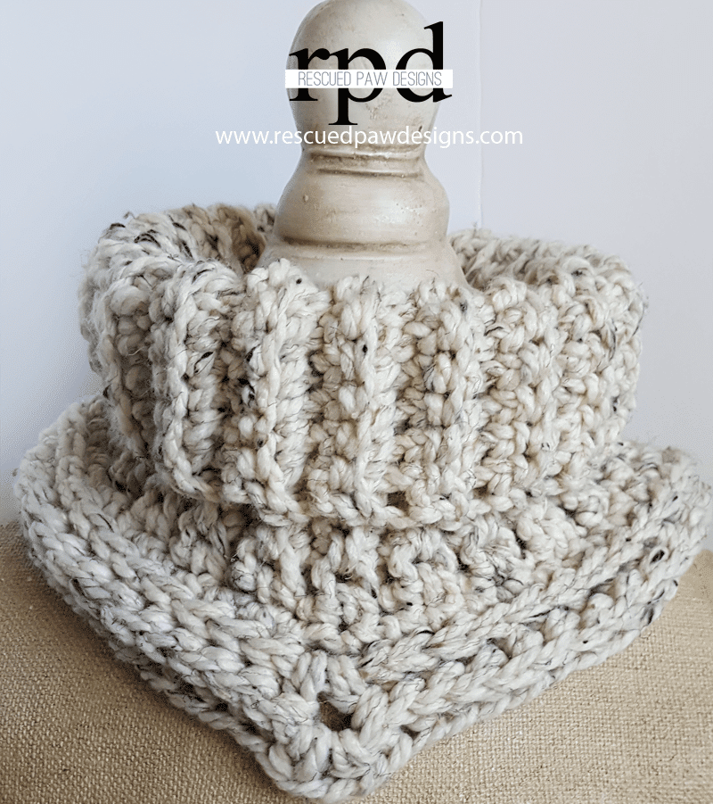 The Cara Cowl - Crochet Pattern by Rescued Paw Designs