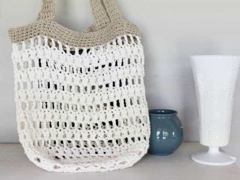 Beginner Crochet Market Tote Bag - Crochet Bag Tutorial