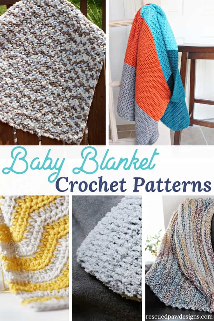 Free Easy Crochet Baby Blanket Patterns Rescued Paw Designs