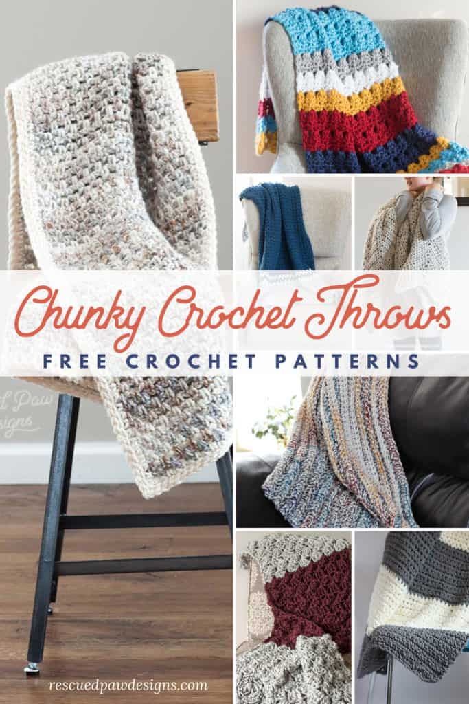 Free Crochet Blanket Patterns For Bulky Yarn Rescued Paw